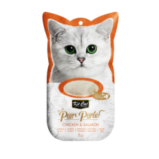 Kit Cat Purr Puree Chicken & Salmon 15g x 4pcs (3 Packs), KC-874 (3 Packs), cat Treats, Kit Cat, cat Food, catsmart, Food, Treats
